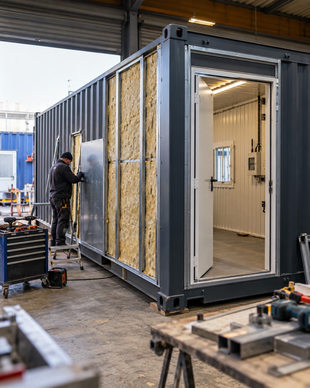 Lavorazioni su container eseguite in officina